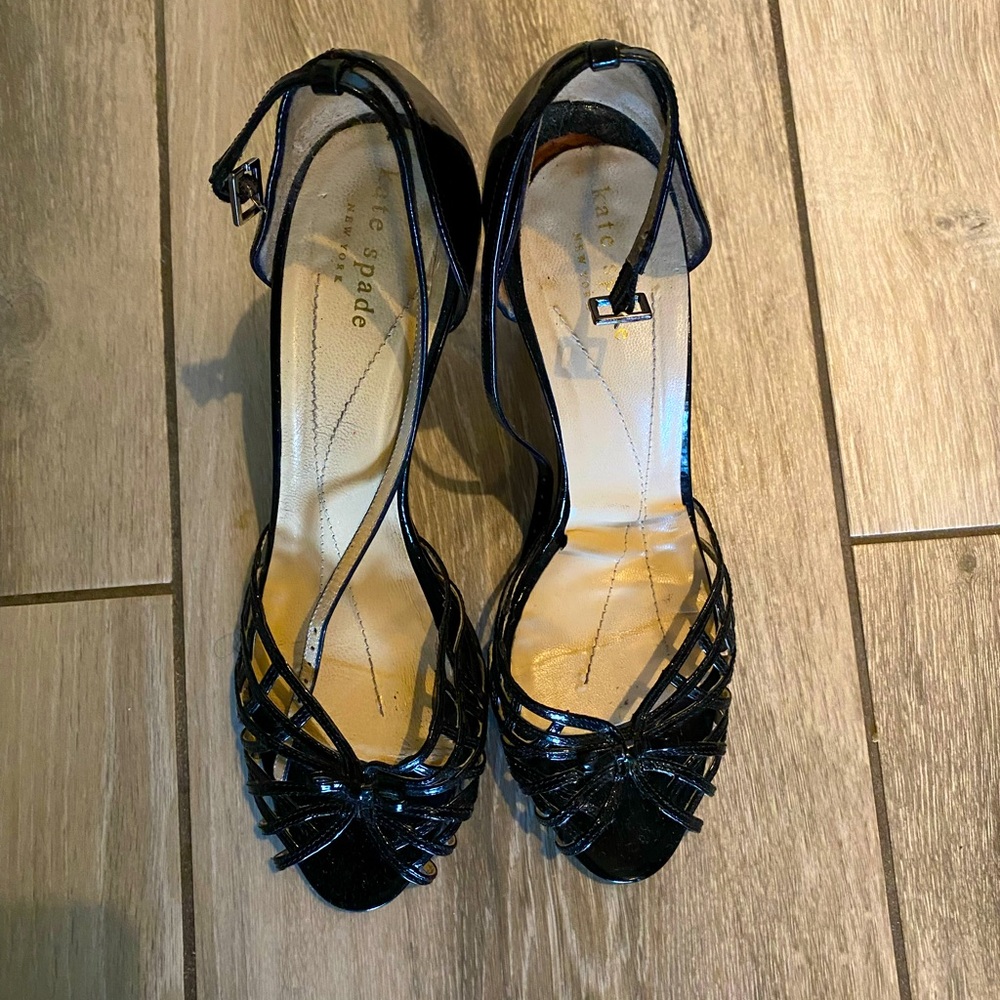Kate Spade strappy black heels size 8